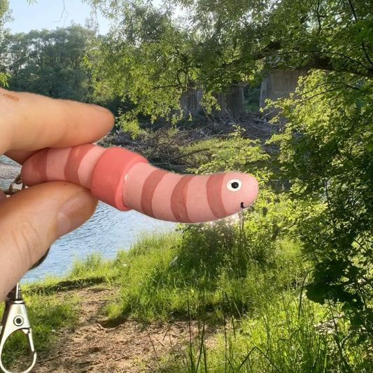 Wriggley Worm Keychain Charm