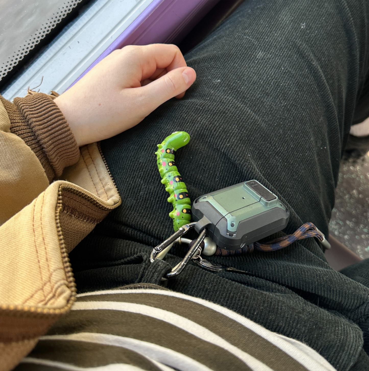 Caterpillar Keychain Charm