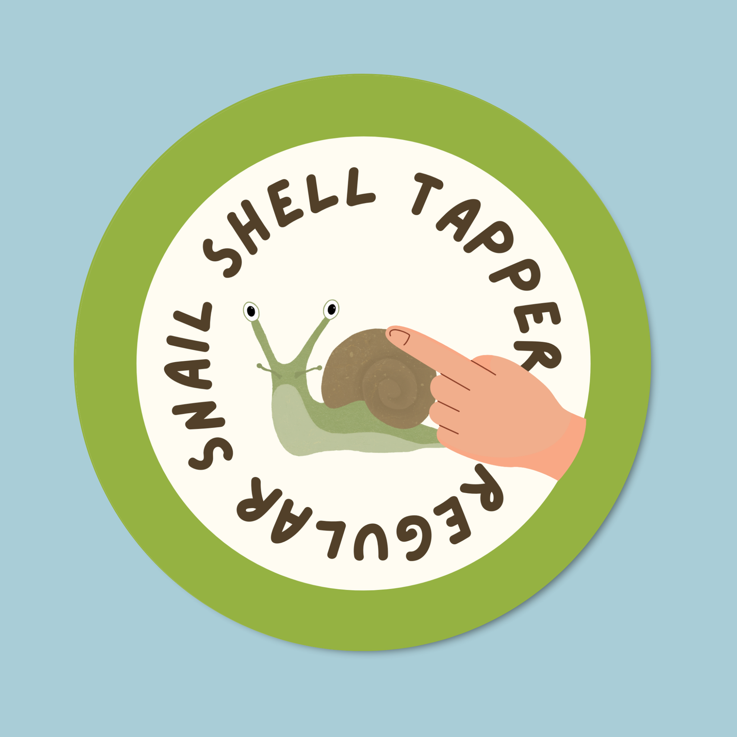 Snail Shell Tapper Button Badge