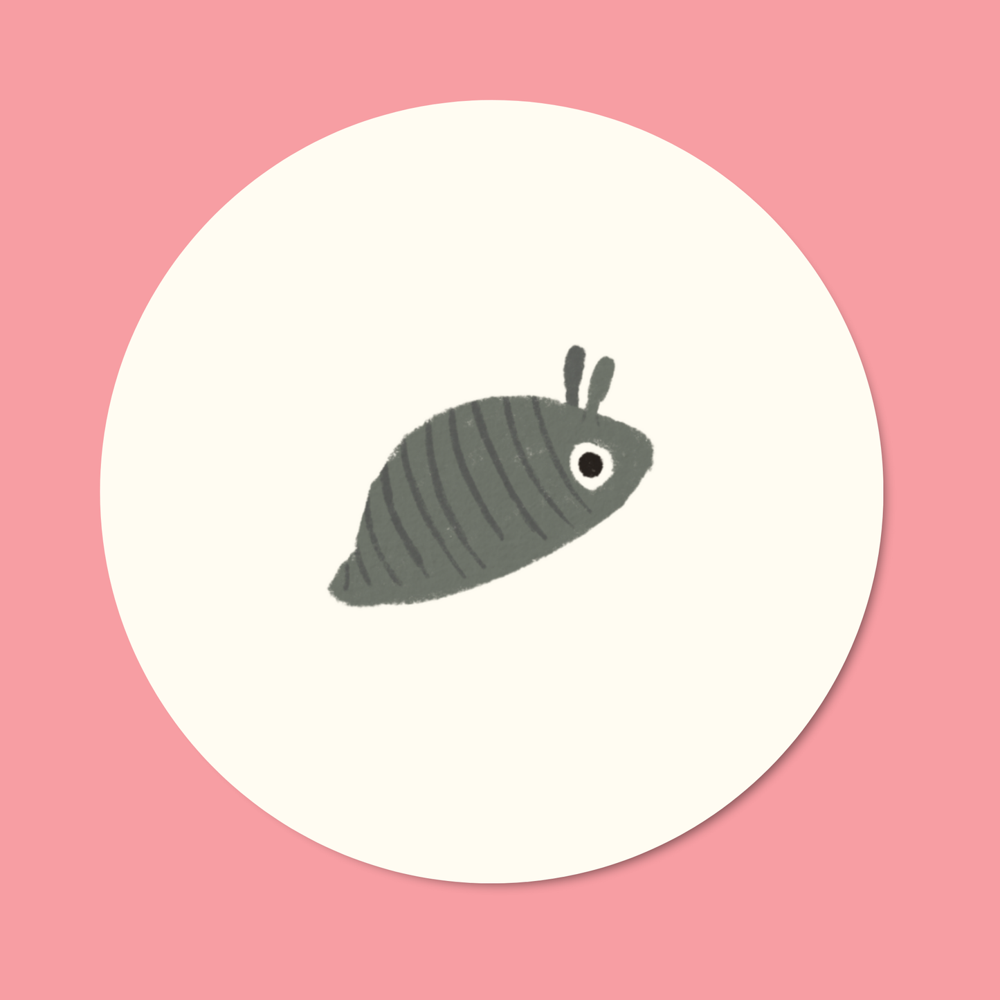 Woodlouse Button Badge