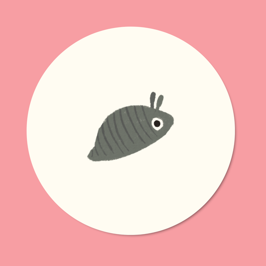 Woodlouse Button Badge
