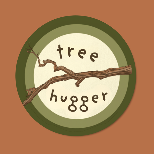 Tree Hugger Button Badge