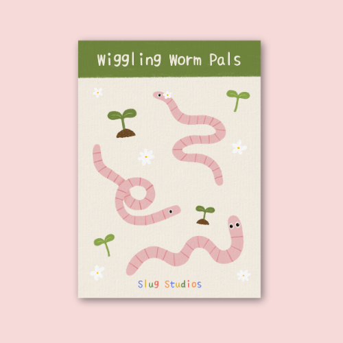 Worm Sticker Sheet