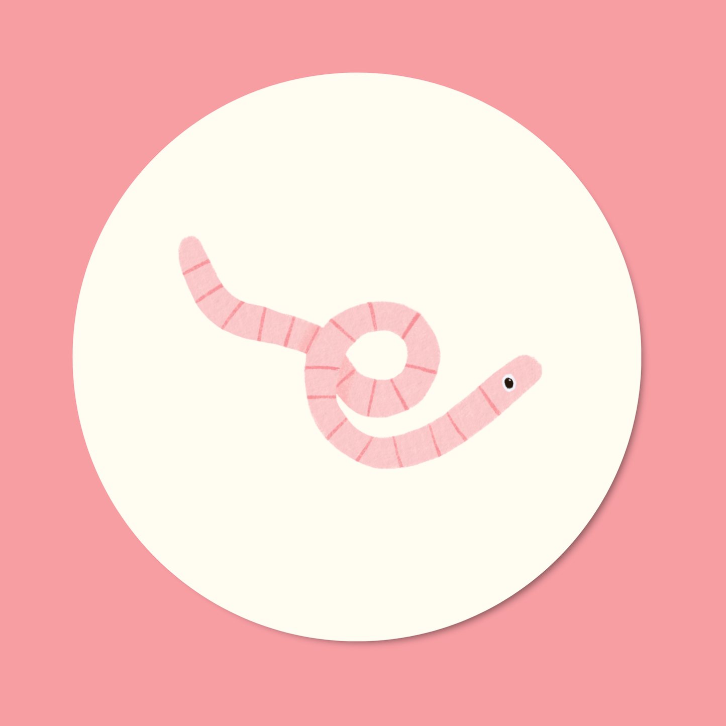 Wiggly Worm Button Badge