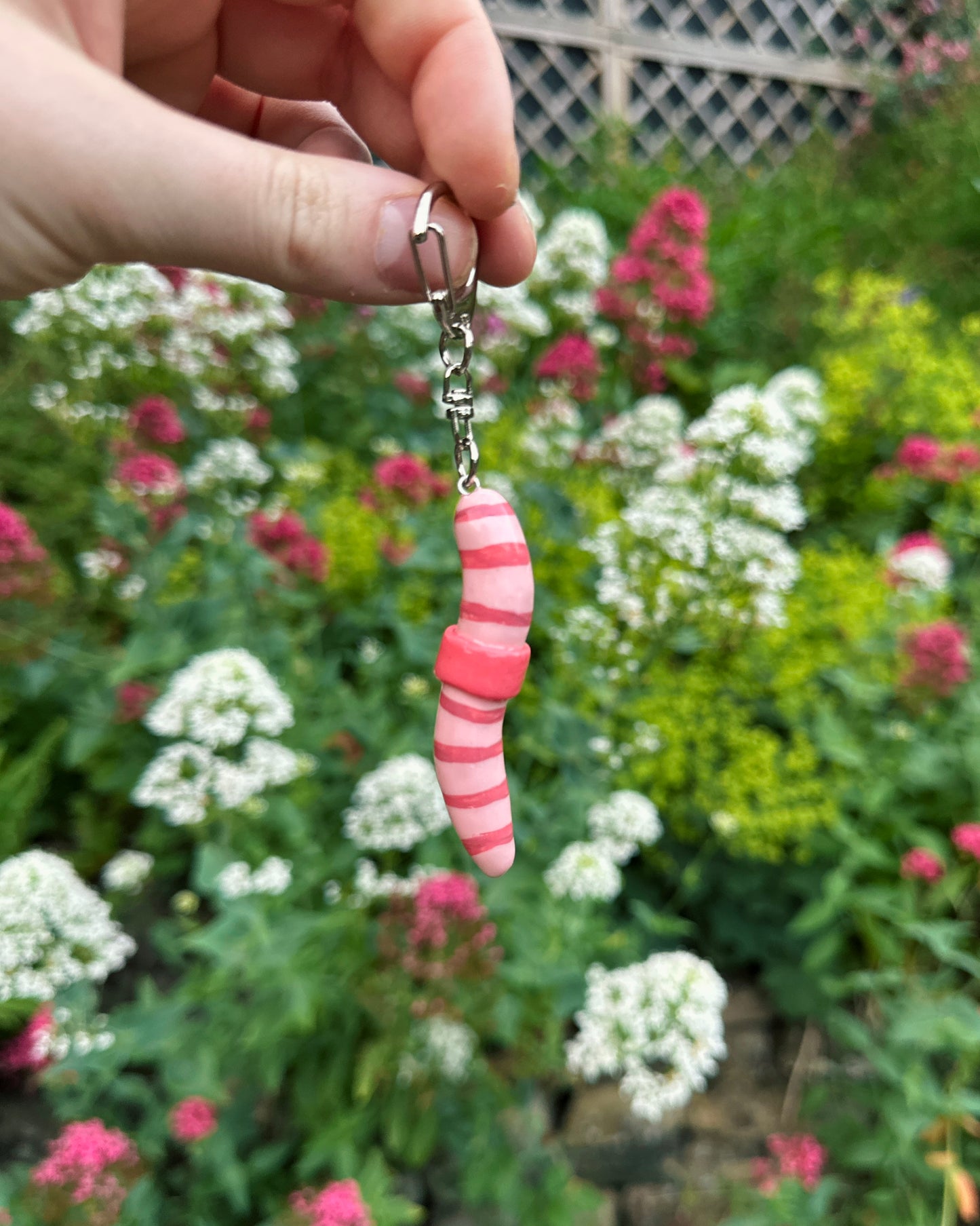 Wriggley Worm Keychain Charm
