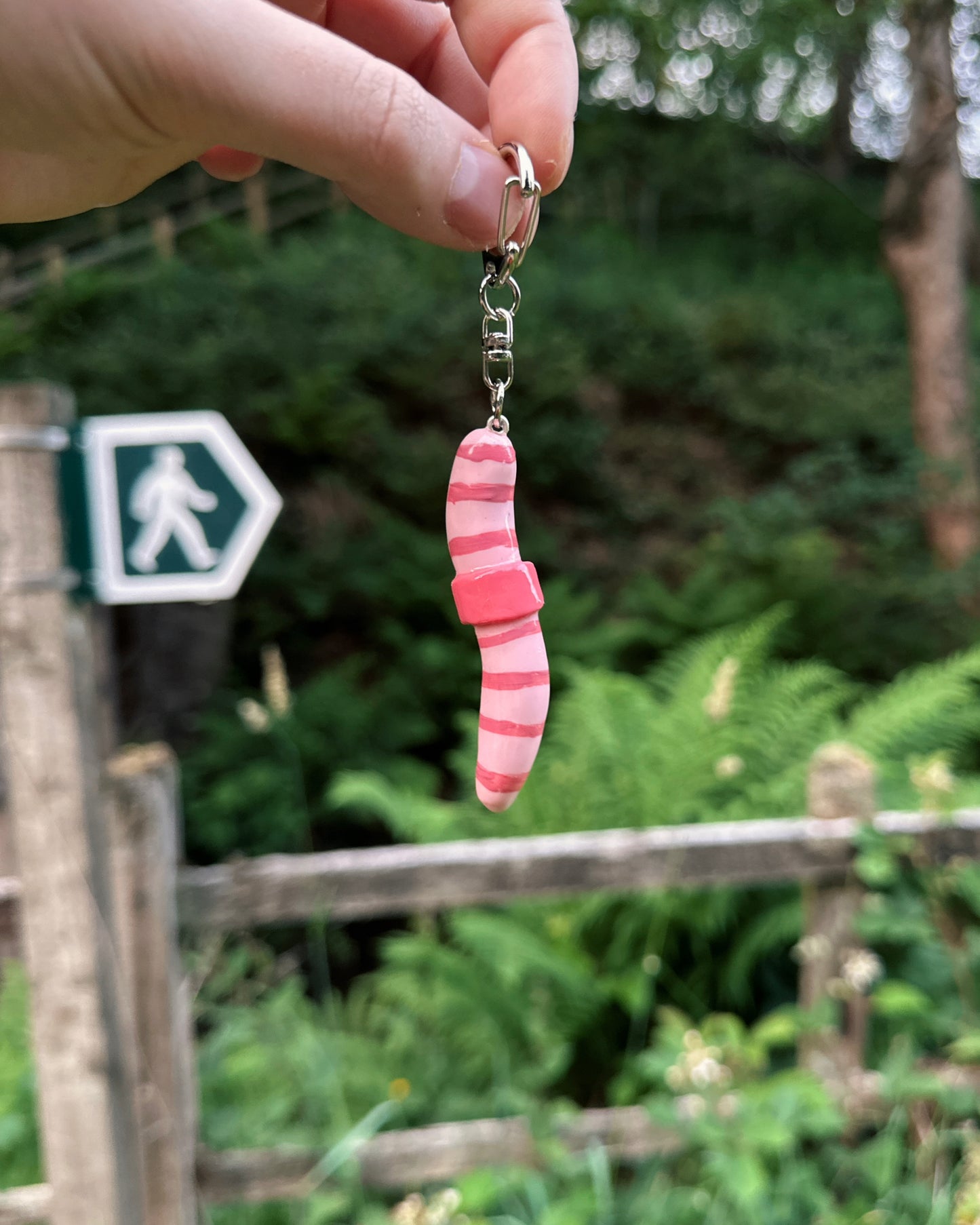 Wriggley Worm Keychain Charm