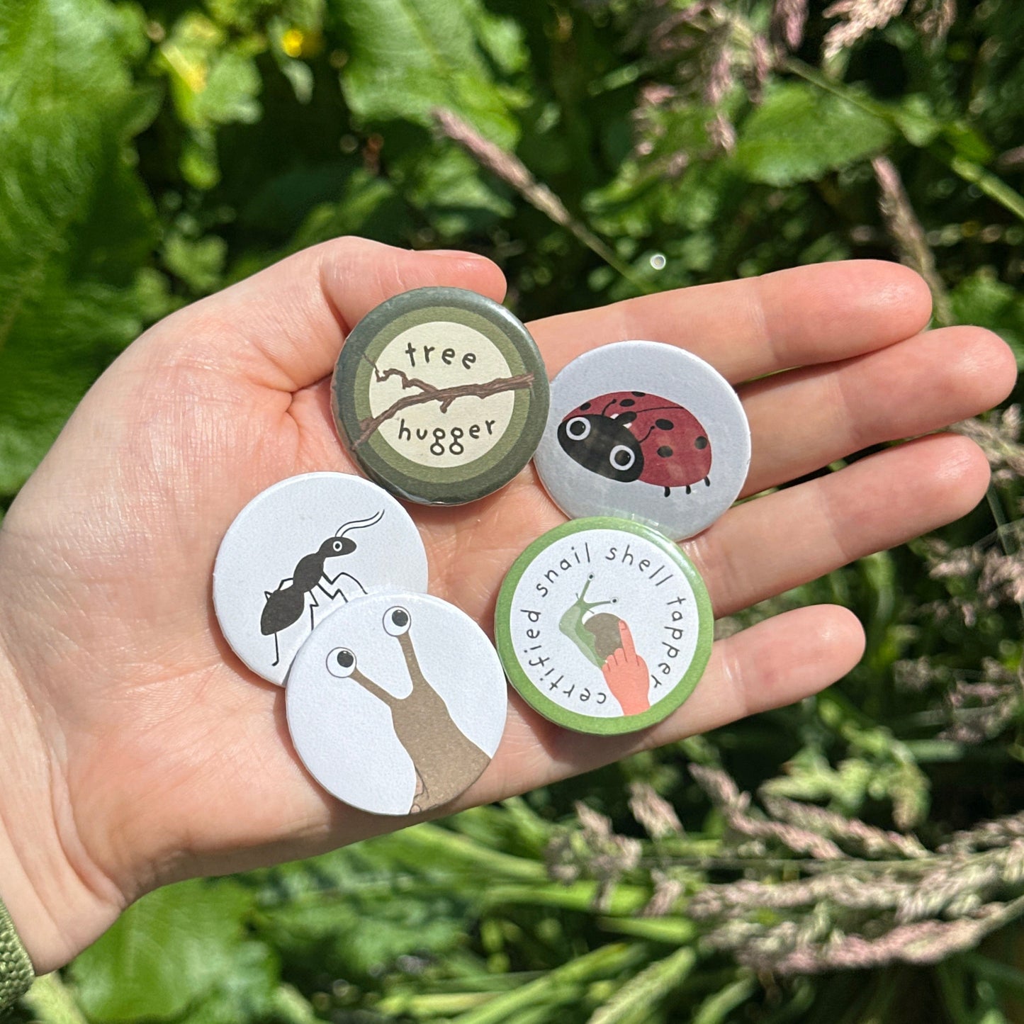 Tree Hugger Button Badge