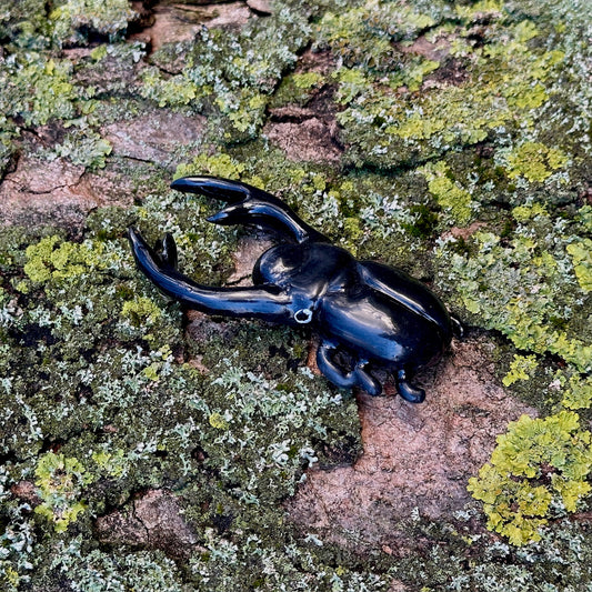 Shiny Fridge Friend 𓆣 Polymer Clay Beetle Magnet