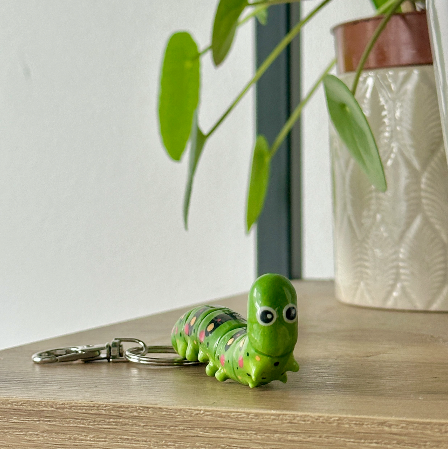 Caterpillar Keychain Charm