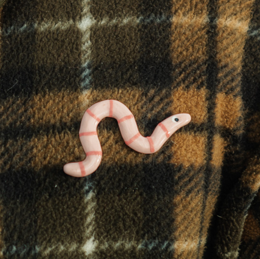 Worm Pin Badge