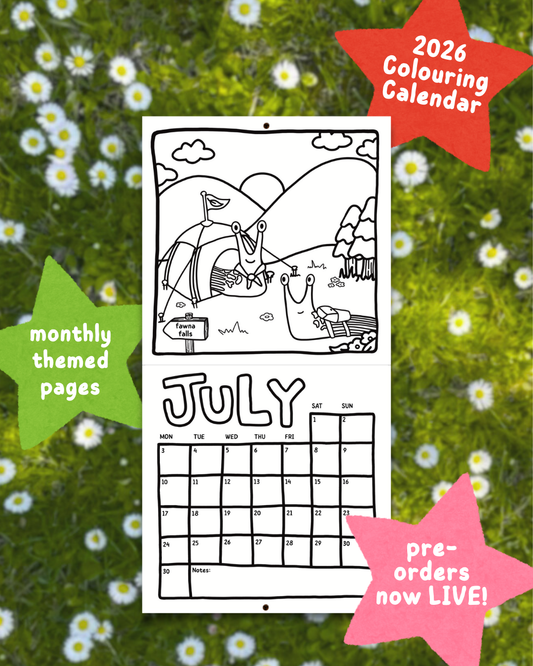2026 Colouring Calendar PRE-ORDER